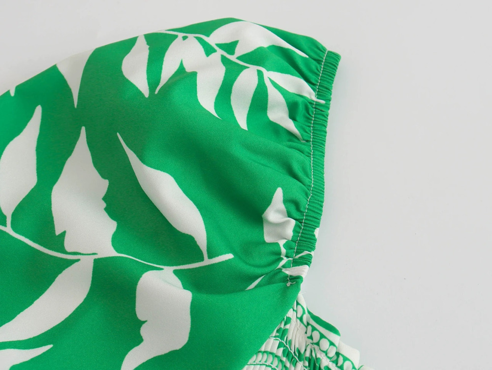 Spring Green Placement Print Dress
